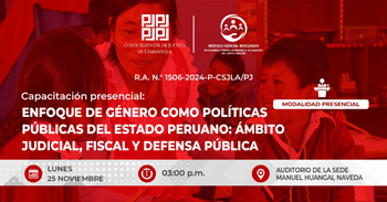 Capacitación presencial "Enfoque de género como políticas públicas del estado peruano" 