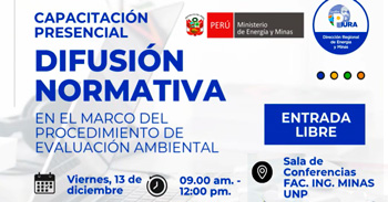 Capacitación presencial gratis "Difusión Normativa en el Marco del Procedimiento de Evaluación Ambienta" 