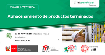  Capacitación online "Almacenamiento de productos terminados" CITEagroindustrial Oxapampa