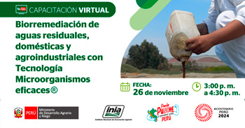  Capacitación online Biorremediacion de aguas residuales, domésticas y agroindustriales con Tecnología Microorganismos