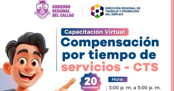 Capacitación online gratis"Compensación por tiempo de servicios - CTS" DRTPE del Callao