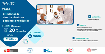 Capacitación online gratis "Estrategias de afrontamiento en pacientes oncológicos" del INEN