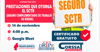 Capacitación online gratis "Prestaciones que otorga el SCRT (seguro complementario de trabajo de riesgo)" 