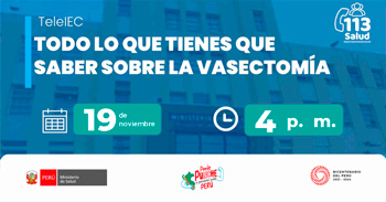 Capacitación online " Todo lo que tienes que saber sobre la vasectomía " del MINSA