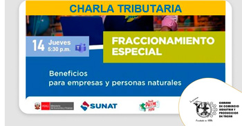  Charla online "Fraccionamiento especial" SUNAT