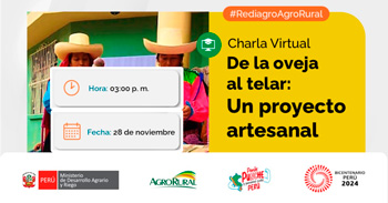 Charla online "De la oveja al telar" de Agro Rural