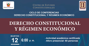 Conferencia semipresencial “Derecho constitucional y régimen económico" del TC