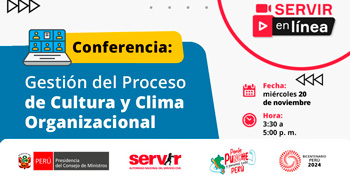  Conferencia online "Gestión del Proceso de Cultura y Clima Organizacional" 