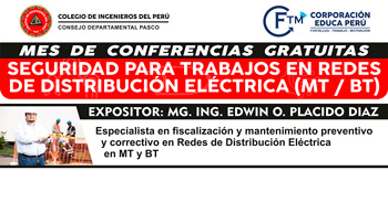 Conferencias online gratis “Seguridad Para Trabajos En Redes De Distribución Eléctrica (MT / BT)”