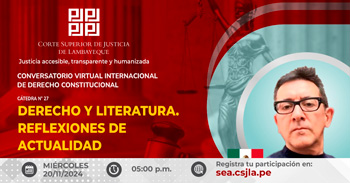  Conversatorio online "Derecho y Literatura. Reflexiones de Actualidad"