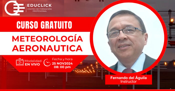  Curso online gratis "Meteorología aeronáutical" de Centro de Formación Educlick