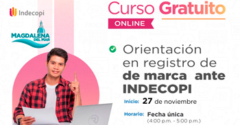  Curso online gratis Orientación en registro de de marca ante INDECOPI de la Municipalidad de Magdalena del Mar