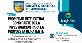 Curso online sobre "Propiedad intelectual" de la Universidad Nacional Micaela Bastidas de Apurímac