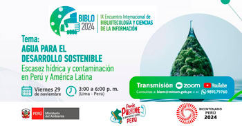  Encuentro internacional online de "Agua para el desarrollo sostenible" del Ministerio del ambiente