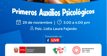  Evento online "Primeros Auxilios Psicológicos" del Hospital de Emergencias José Casimiro Ulloa