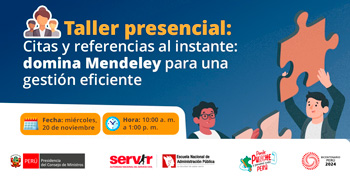 Taller presencial "Citas y referencias al instante: domina Mendeley para una gestión eficiente" de la ENAP