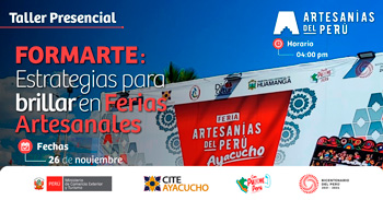 Taller presencial "Estatregias para brillar en ferias artesanales" de CITE Ayacucho