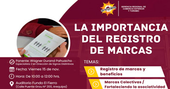 Taller presencial gratis "La importancia del registro de marca" 