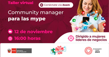 Taller  online "Community manager para las mype" del PRODUCE