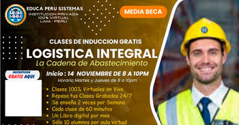  Curso online gratuito "Logistica integral" de Educa Perú sistemas