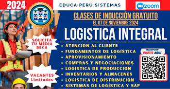  Curso online gratuito "Logistica integral" de Educa Perú sistemas