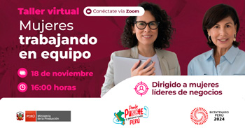 Taller online "Mujeres Trabajando en Equipo" del PRODUCE