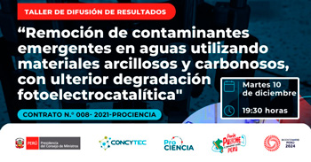 Taller online "Remoción de contaminantes emergentes en aguas utilizando materiales arcillosos y carbonosos"