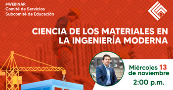 Webinar online "Ciencia de los Materiales en la Ingeniería Moderna"