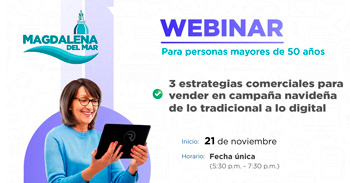 Webinar online "3 estrategias comerciales para vender en campaña navideña de lo tradicional a lo digital"