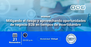 Webinar online gratis "Mitigando el riesgo y aprovechando oportunidades de negocio B2B en tiempos" 