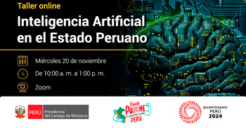 Webinar online "Inteligencia Artificial en el Estado Peruano" 