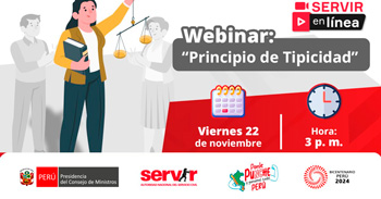 Webinar online "Principio de Tipicidad" del SERVIR