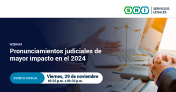 Webinar online "Pronunciamientos judiciales de mayor impacto en el 2024" de la SNI