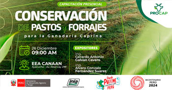  Capacitación presencial "Conservación de pastos y forrajes para la ganadería caprina" del INIA