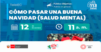  Capacitación online "Cómo pasar una buena navidad (Salud mental)" del  MINSA