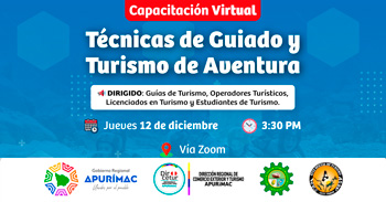  Capacitación virtual "Técnicas de Guiado y Turismo de Auenluras" de la DIRCETUR Apurímac