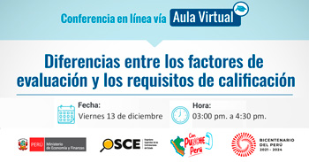  Conferencia online gratis "Diferencias entre los factores de evaluación y los requisitos de calificación"