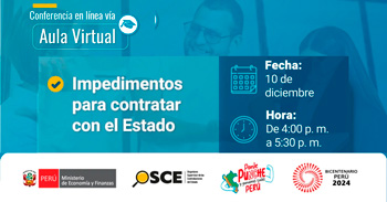  Conferencia online gratis "Impedimentos para contratar con el Estado" del OSCE