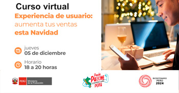  Curso online "Experiencia de usuario: Aumenta tus ventas esta Navidad"  de PRODUCE