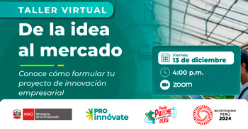  Taller online "De la idea al mercado" de ProInnóvate