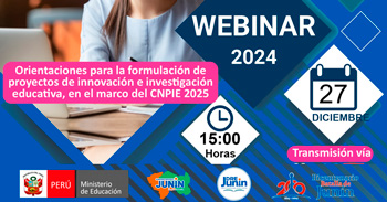  Webinar online "Formulación de proyectos de innovación, en el marco del CNPIE 2025" 