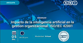  Webinar online gratis "Impacto de la inteligencia artificial en la gestión organizacional: ISO/IEC 42001" 