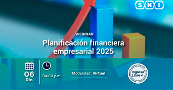  Webinar online gratis "Planificación financiera empresarial 2025" 