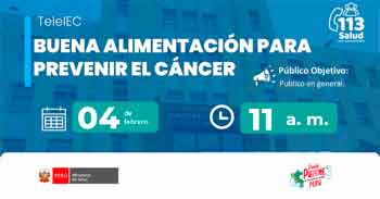  Capacitación online "Buena alimentación para prevenir el cáncer" del MINSA