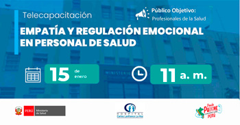  Capacitación online "Empatía y regulación emocional en personal de salud" del MINSA