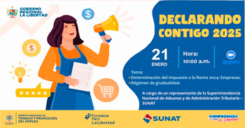  Capacitación online gratis "Declarando contigo" de la GRTPE - La Libertad