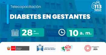 Capacitación online gratis "Diabetes en gestantes" del MINSA