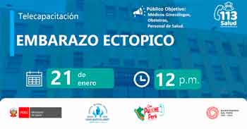  Capacitación online gratis "Embarazo ectópico"  del MINSA