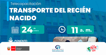  Capacitación online " Transporte del recién nacido " del MINSA