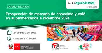  Charla online gratis "Prospección de mercado de chocolate y café en supermercados a diciembre 2024" 